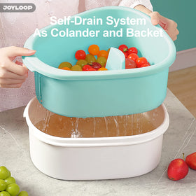 JOYMOOP JOYLOOP self-drain base separates dirty water efficiently.
