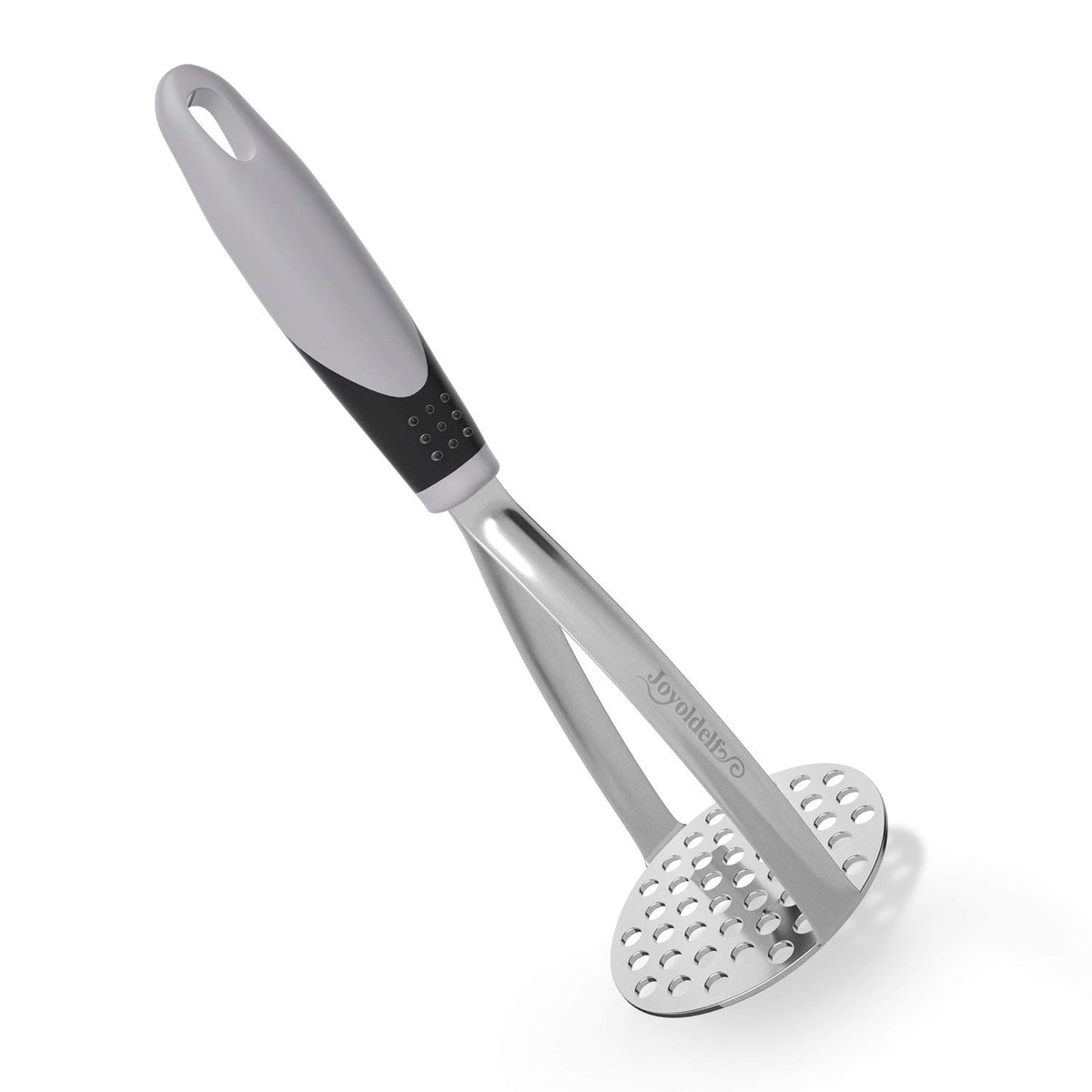 Joyoldelf heavy-duty potato masher in stainless steel for durable mashing