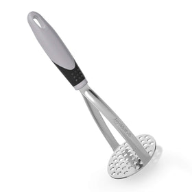 Joyoldelf heavy-duty potato masher in stainless steel for durable mashing