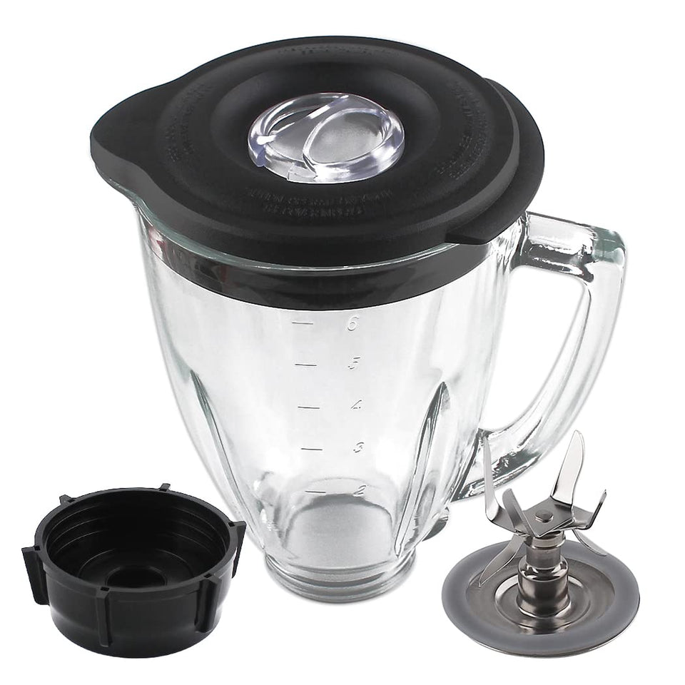 Joyparts 6cup glass jar with blade ready for Oster blender compatibility and smooth blends