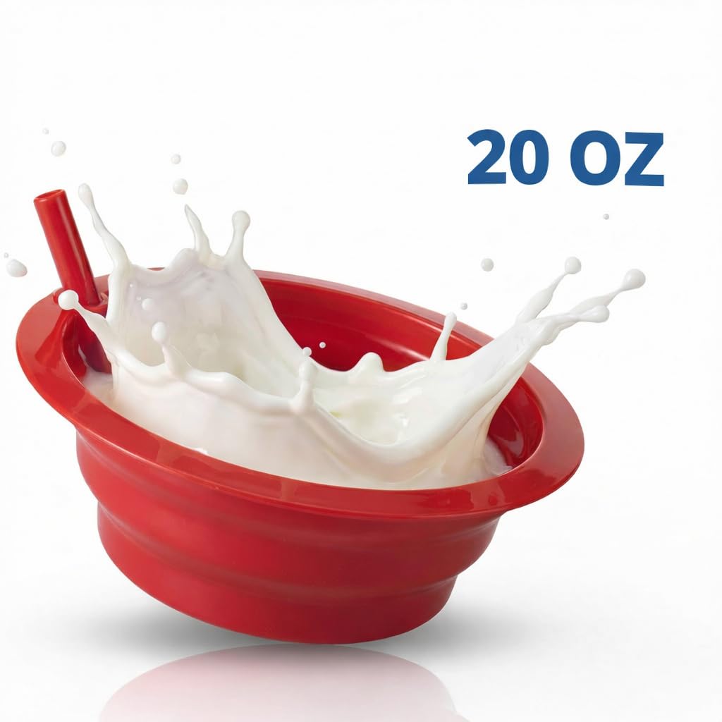 JoyServe 20-ounce colorful bowls for kids, easy grip and cheerful meals
