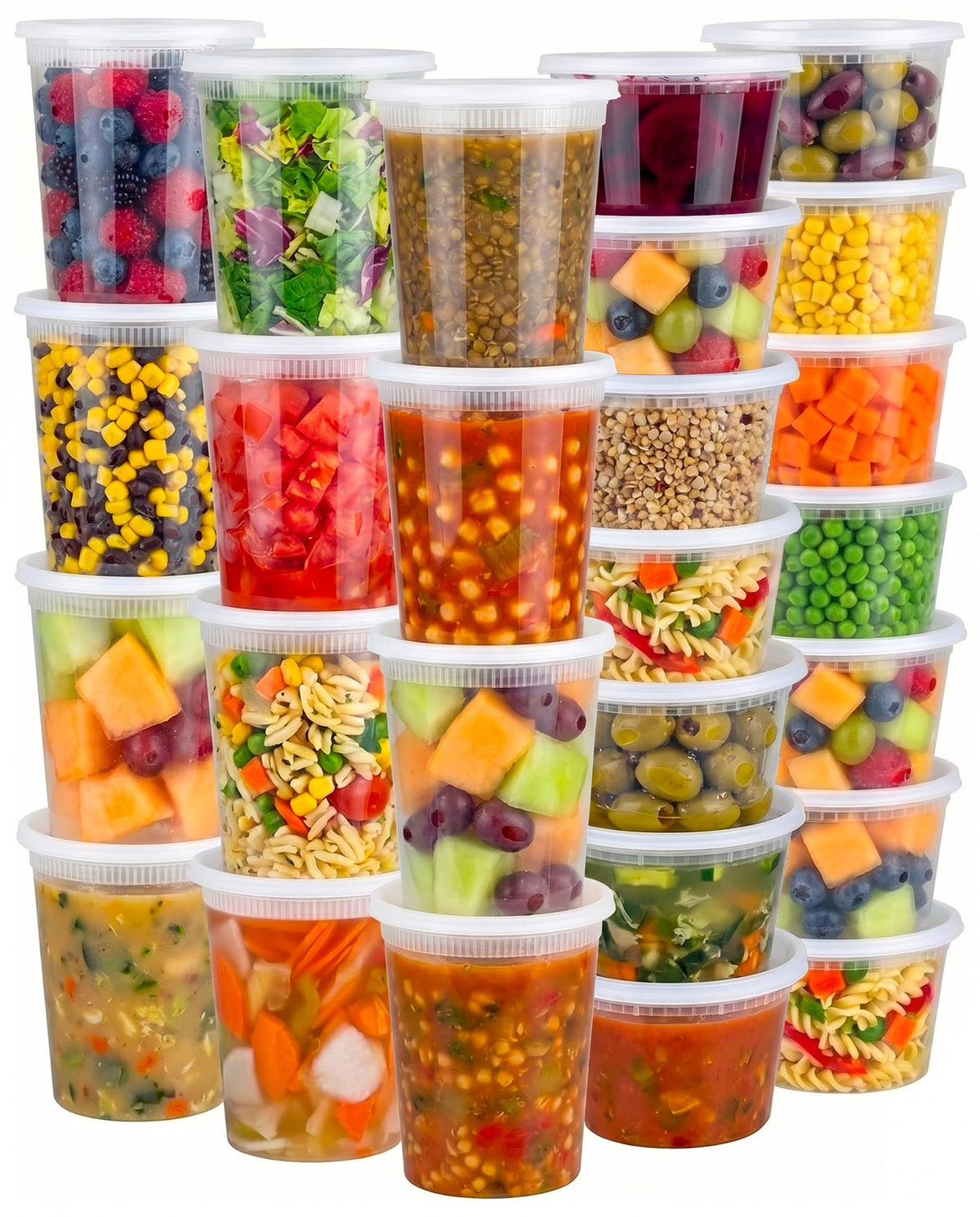 JoyServe 16oz deli container with lid for precise portion control during meal prep.