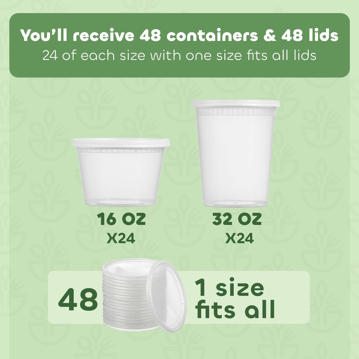 JoyServe 32oz deli container with lid for bulk meals and leftovers.