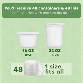 JoyServe 32oz deli container with lid for bulk meals and leftovers.