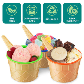 JoyServe colorful dessert cups arranged for a festive table