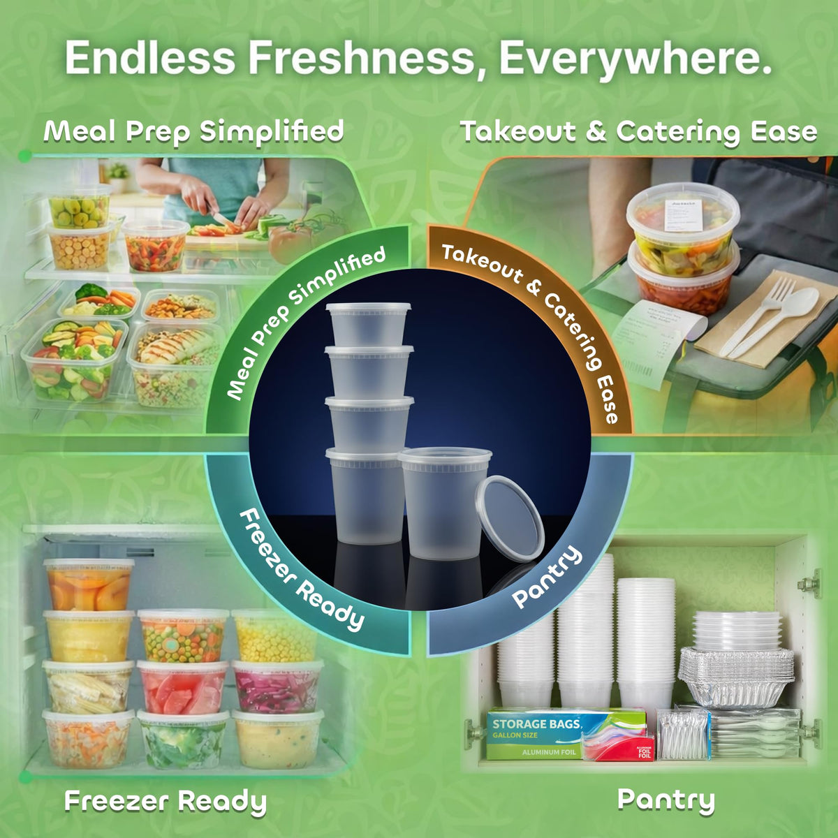 JoyServe dishwasher-safe plastic containers for easy cleaning