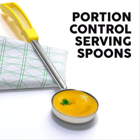 JoyServe 4oz perforated spoon ideal for draining vegetables or sauces.