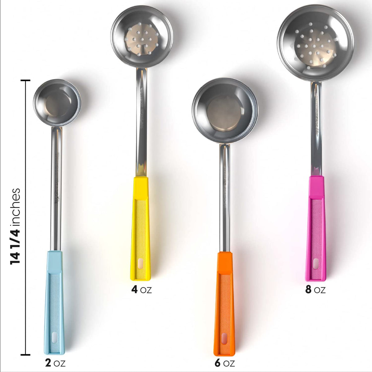 JoyServe 6oz solid spoon helps standardize portions in busy kitchens.