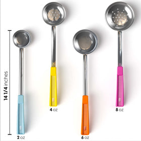 JoyServe 6oz solid spoon helps standardize portions in busy kitchens.