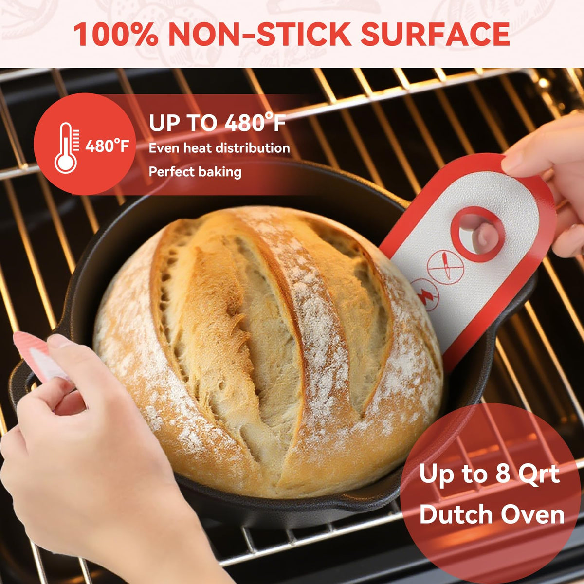 Joyyy bread release image showing easy lift and intact dough structure.