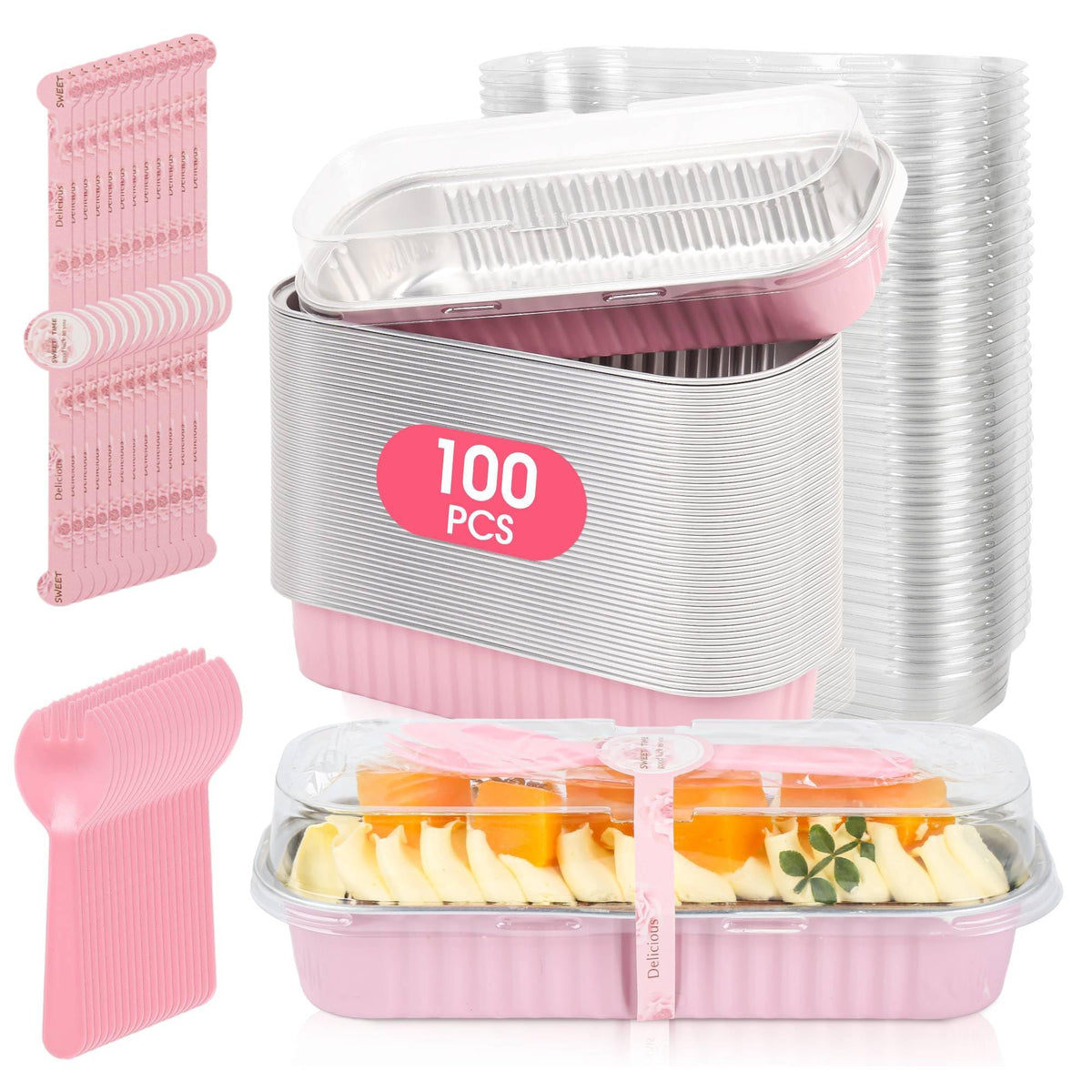 JPPSUJJ mini cake pans with lids for single servings and easy portioning.