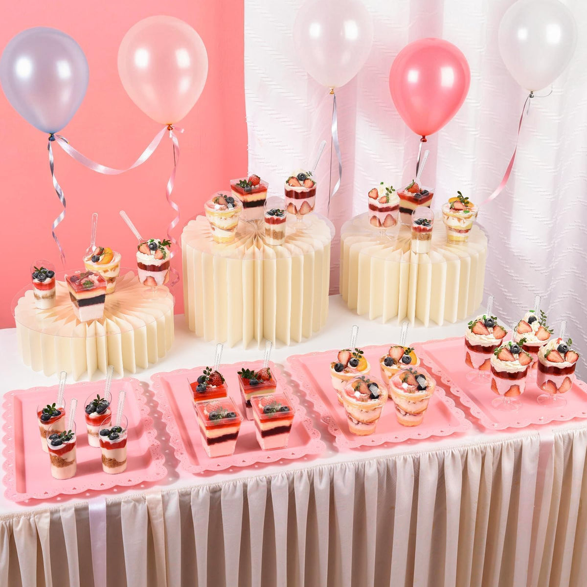 JPPSUJJ portable party kit with assorted cups for catering and weddings.