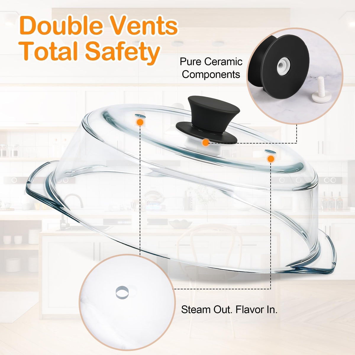 JPPSUJJ borosilicate glass cover offers clear visibility during reheating