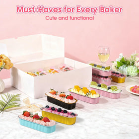 JPPSUJJ clear lids fit mini pans for visible treats at a glance.