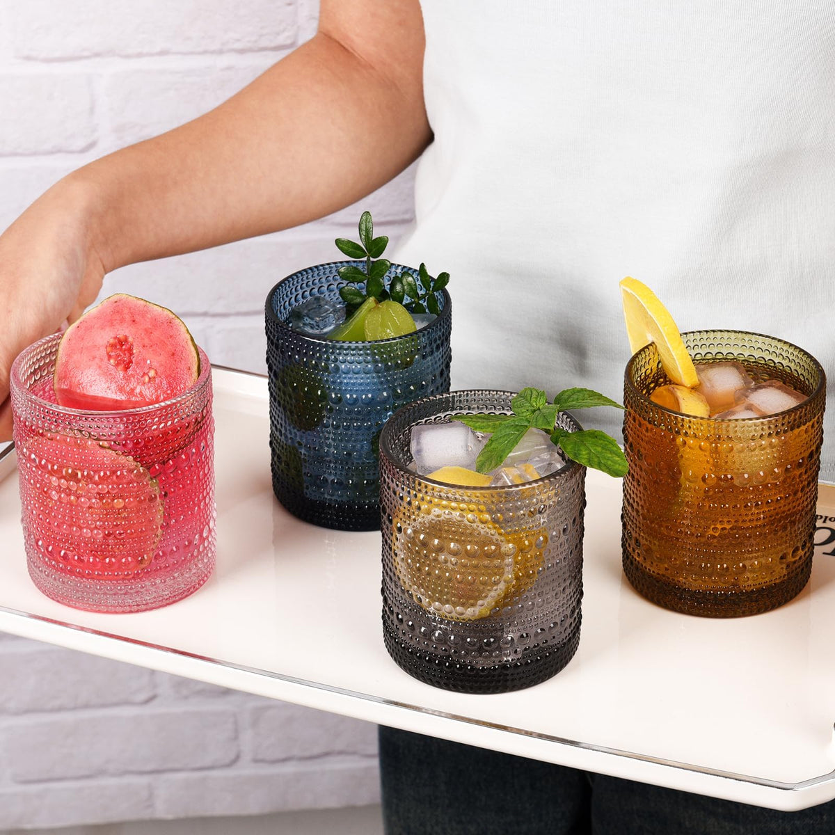 JPPSUJJ gift-ready vintage glassware for retro aesthetics.