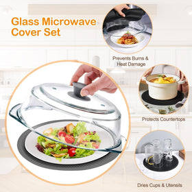JPPSUJJ silicone comfortable handle for easy lid lifting and placement.