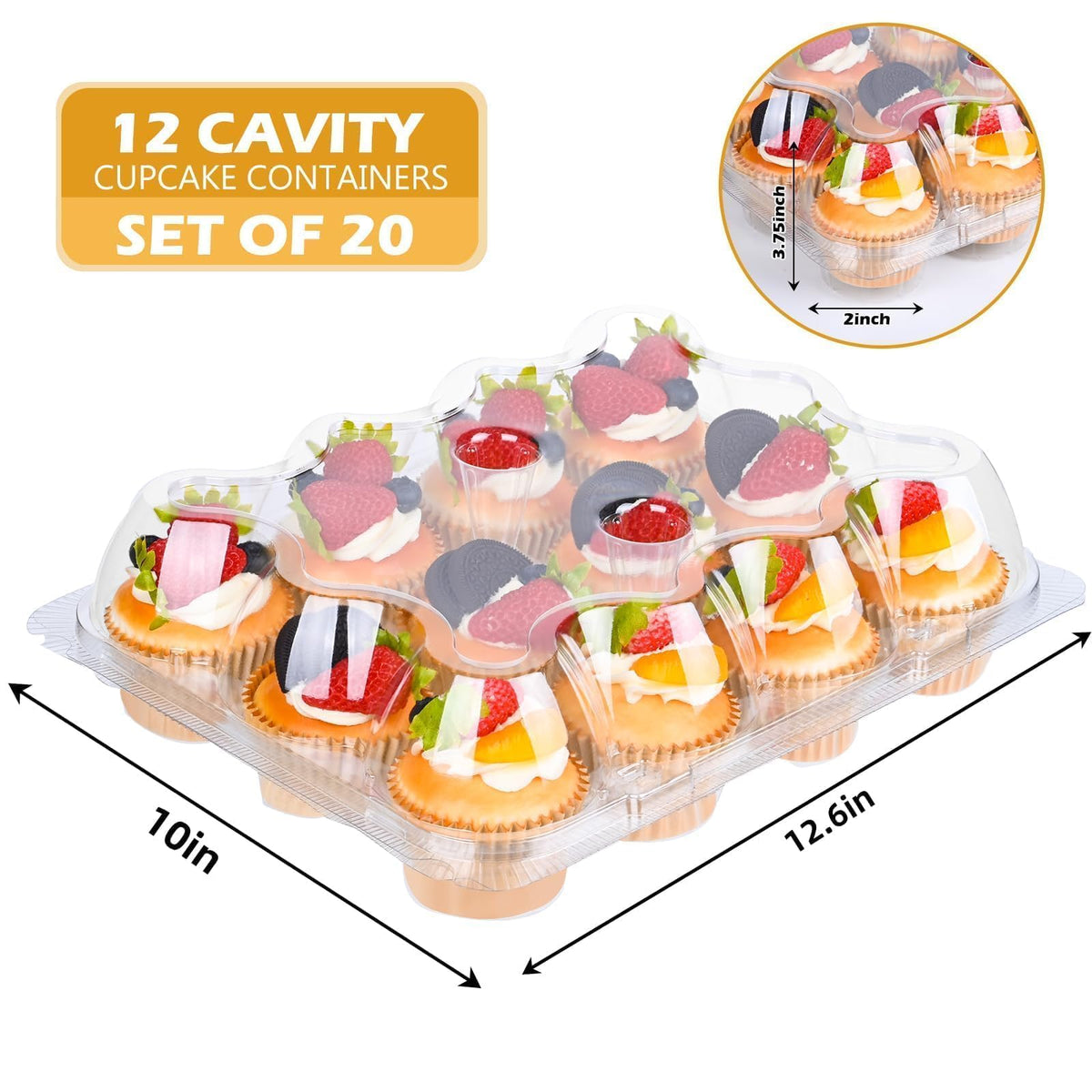 JPPSUJJ tall-dome lid protects elaborate frosting during transport.