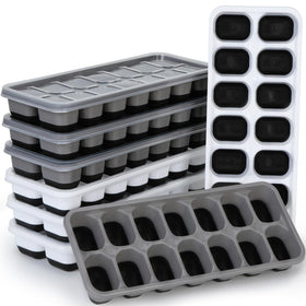 Jrisbo silicone ice cube tray eight-pack with easy release for quick ice.