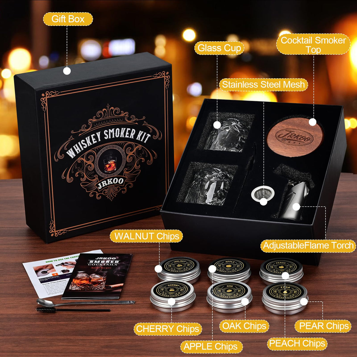 JRKOO multi-use smoker kit for meats and cheeses