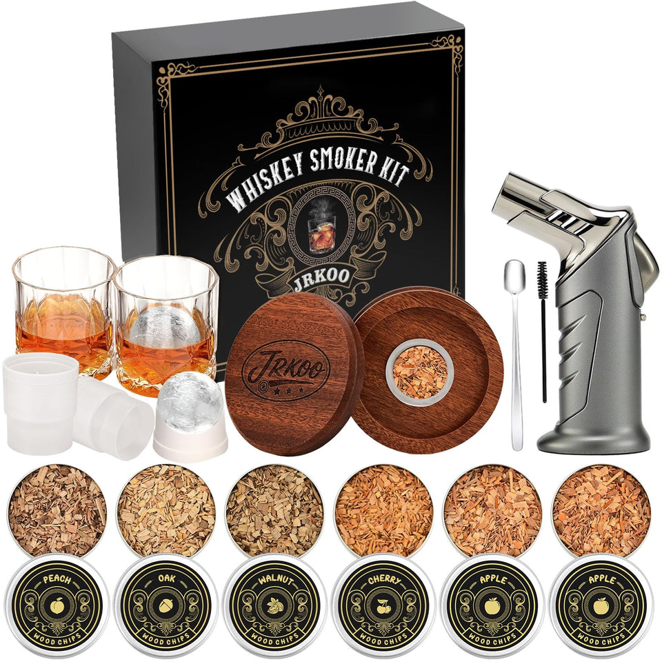 JRKOO whiskey smoker kit with torch for home bartending