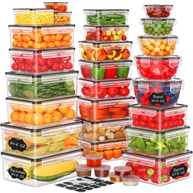 JSCARES 62-piece large storage set with lids for bulk meal prep