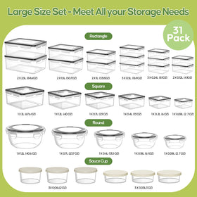 JSCARES extra-large 84 oz container for bulk storage and leftovers