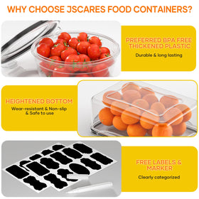 JSCARES rectangular 16-oz containers ready for portioned meals