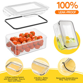 JSCARES rectangular 33-oz containers in fridge for leftovers