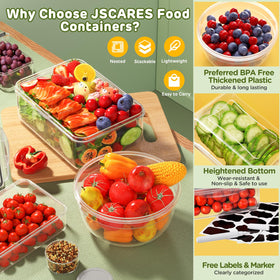 JSCARES round 8.1 oz container perfect for snacks and lunches