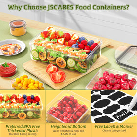 JSCARES silicone seal and four clips provide reliable airtight storage for liquids.