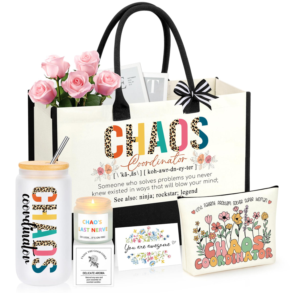 JSENGIFT Chaos Coordinator tote bag for daily use and organization
