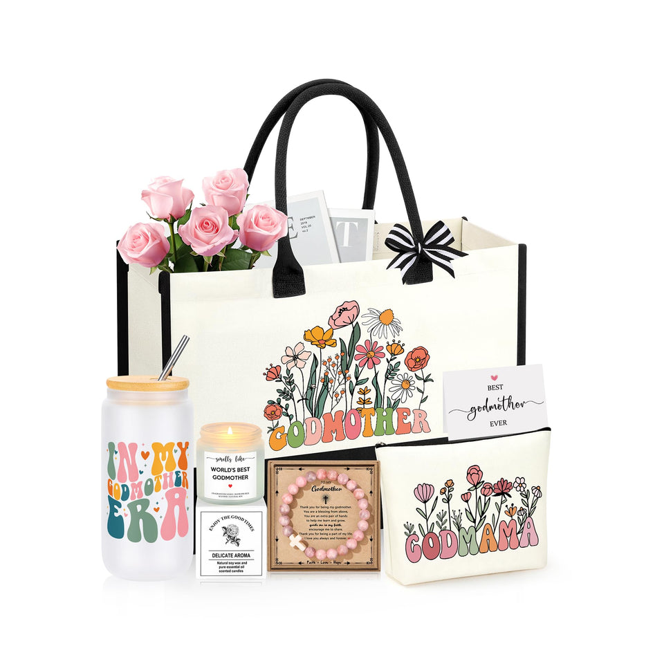 JSENGIFT tote bag for godmother gift, stylish and practical daily carry