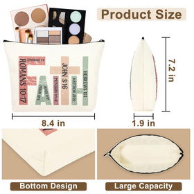 JSENGIFT makeup bag with high-quality print, durable and fade-resistant.