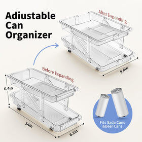 Jsyrjing clear PET can holder keeps cans neatly organized