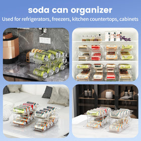 Jsyrjing soda storage solution with transparent design for visibility