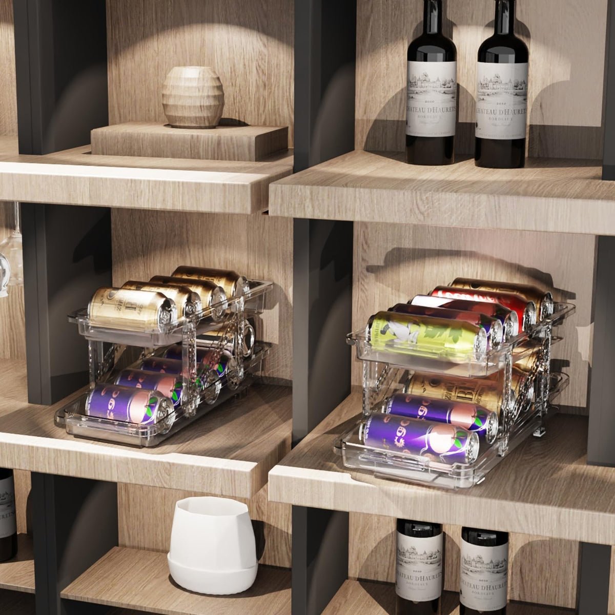 Jsyrjing two-pack fridge soda organizers for versatile storage