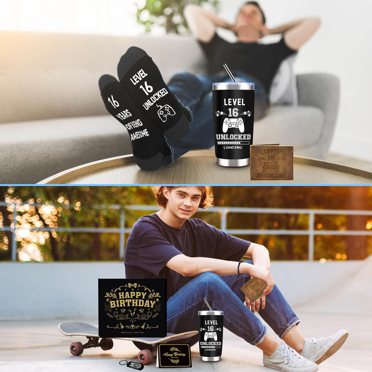 JTAMOHI 16 Years Awesome socks provide comfort for everyday wear.