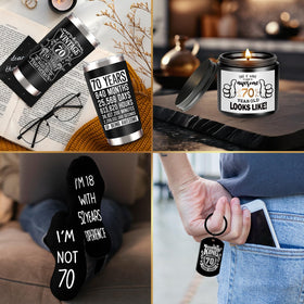 Stainless steel JTAMOHI keychain engraved with milestone message
