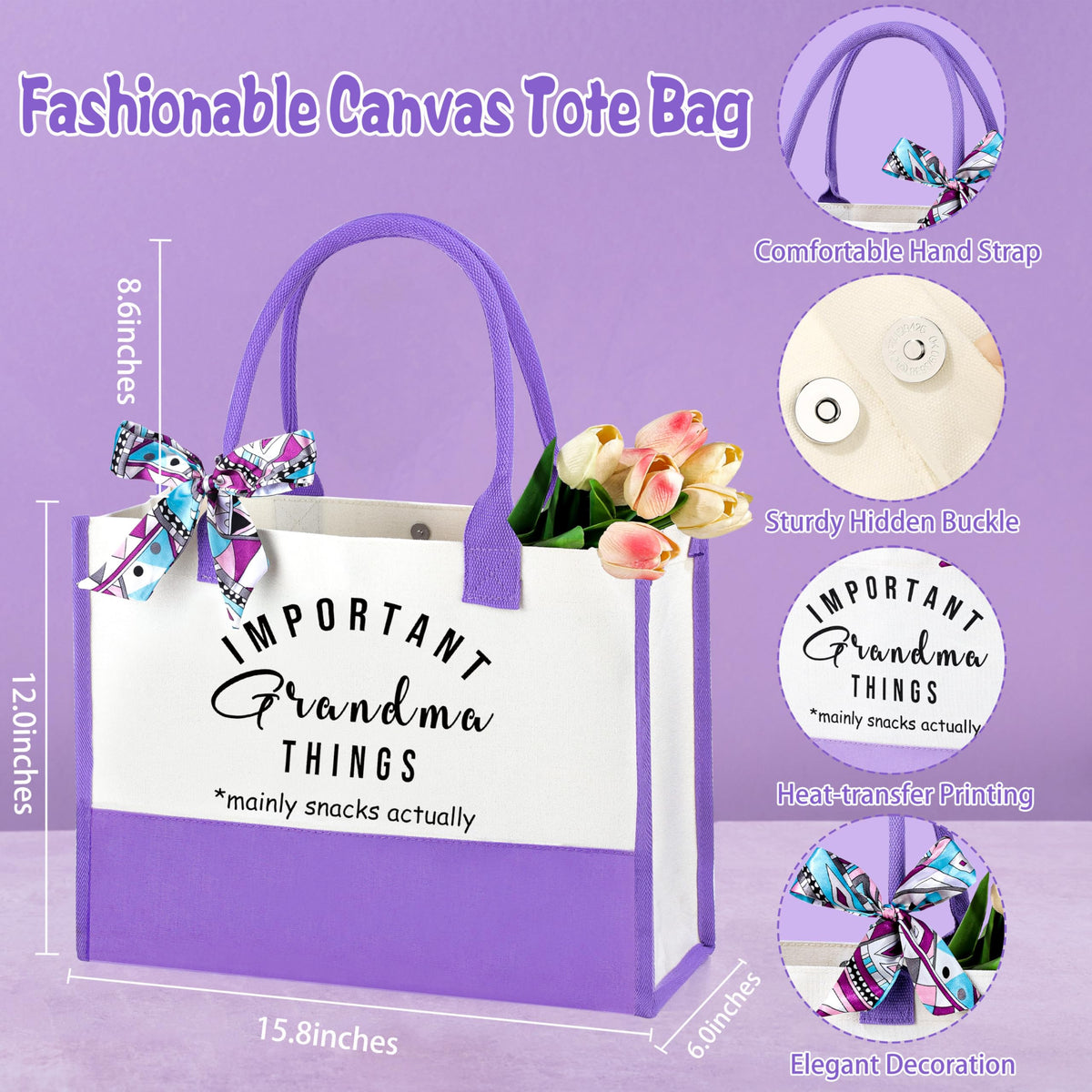 JTENGTOP dual-print makeup bag with durable canvas coating for cosmetics on the go.
