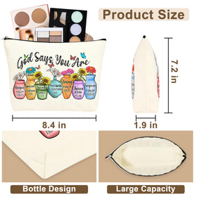 JTENGTOP makeup bag in durable canvas complements daily routines with style.
