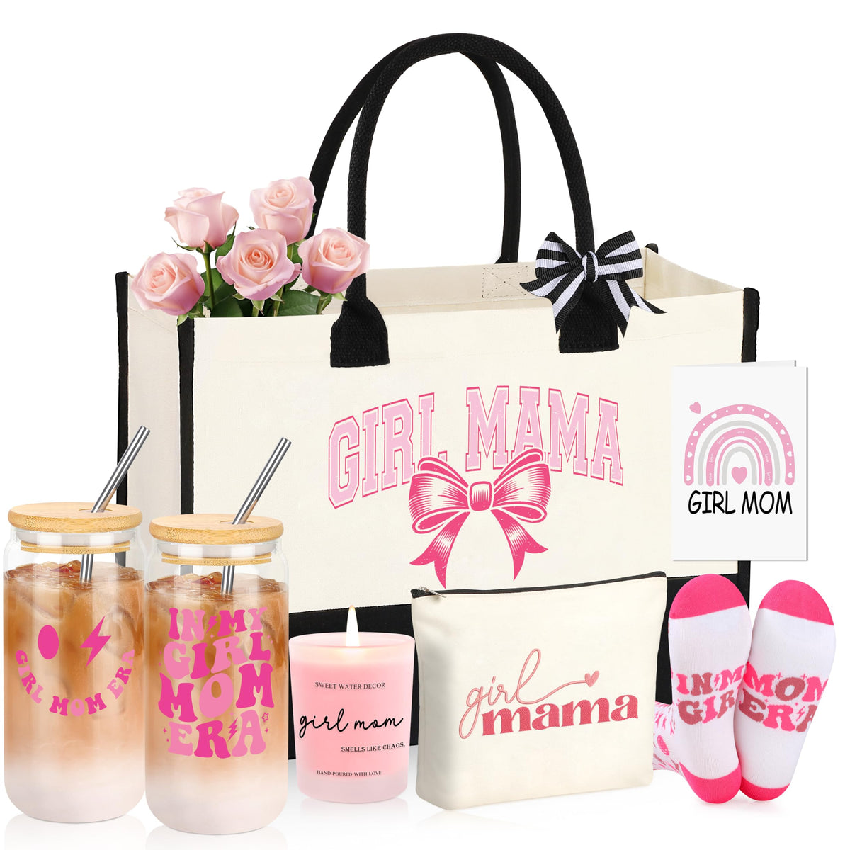 JTENGTOP Girl Mom Gifts tote bag for daily use and organization