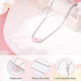 JTENGTOP pearl necklace with souvenir card as a keepsake.