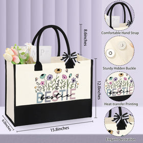 JTENGTOP bestie gift set tote bag for daily use with style.