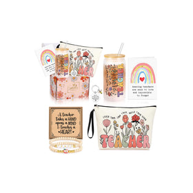 JTENGTOP 16oz glass with lid and straw, durable reusable drink option for teachers.