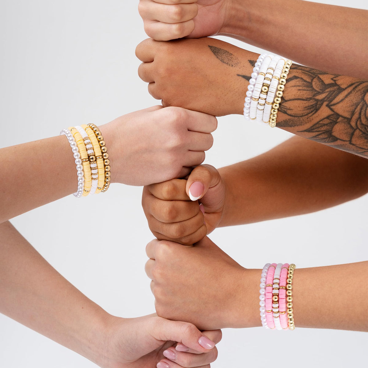 JTEWB clay beaded bracelets lightweight, stackable jewelry for everyday wear.