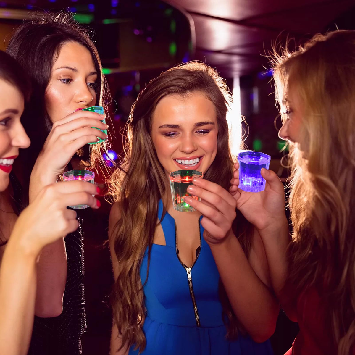 JTWKING party ambiance shot glasses create memorable lighting at weddings and birthdays.