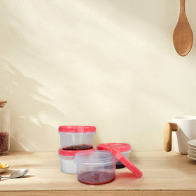 Jucaifu clear round jar for quick stock checks.