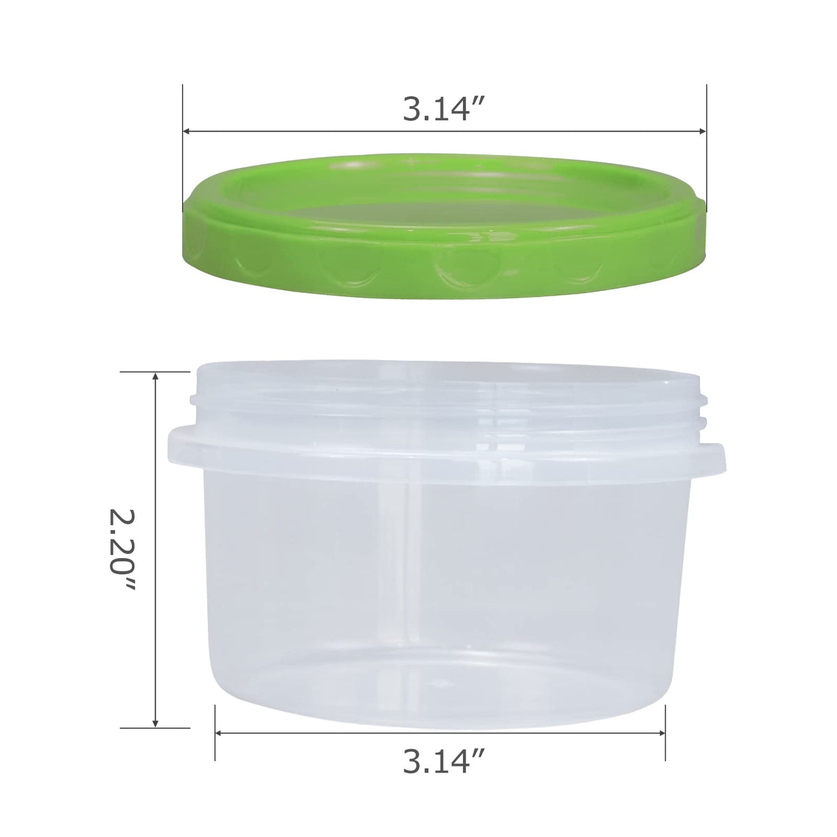 Jucaifu reusable 8oz jar for organized food storage and portion control.