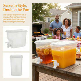 Jucoan kitchen setup showing versatile use for iced tea and lemonade
