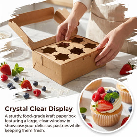 Jucoan six-cavity insert keeps cupcakes secure during transport.